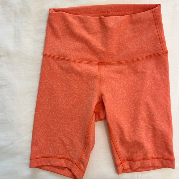 Lululemon Orange biker shorts - Picture 3 of 6